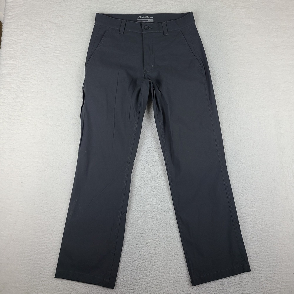 Eddie Bauer Pants Mens 30x30 Dark Gray Straight Performance Rainier Tech Golf *